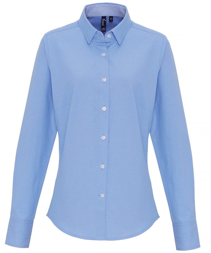 Women's cotton-rich Oxford stripes blouse